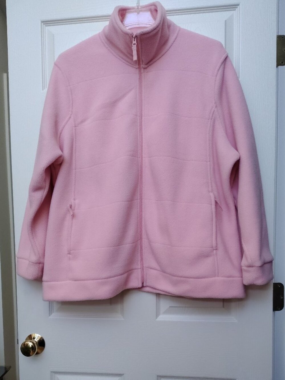 MERONA FLEECE JACKET IN LIGHT PINK PLUS SIZE 28W/30W NWOT